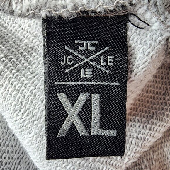 Jordan Craig Mens XL Hoodie JC LE Shredded Pullover Heather Gray Raw Hem - Picture 6 of 8